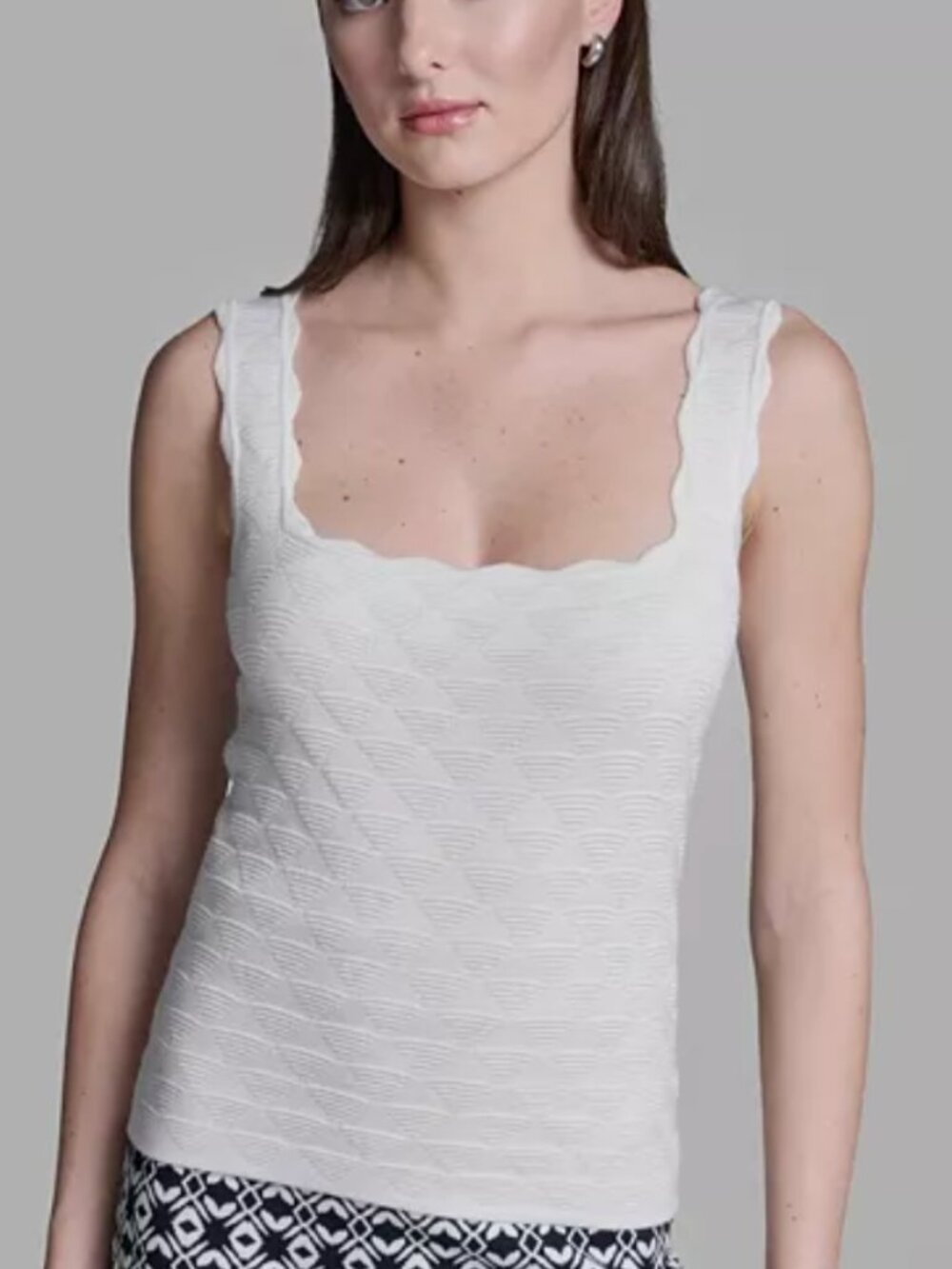 BCBG White Sweater Tank Top